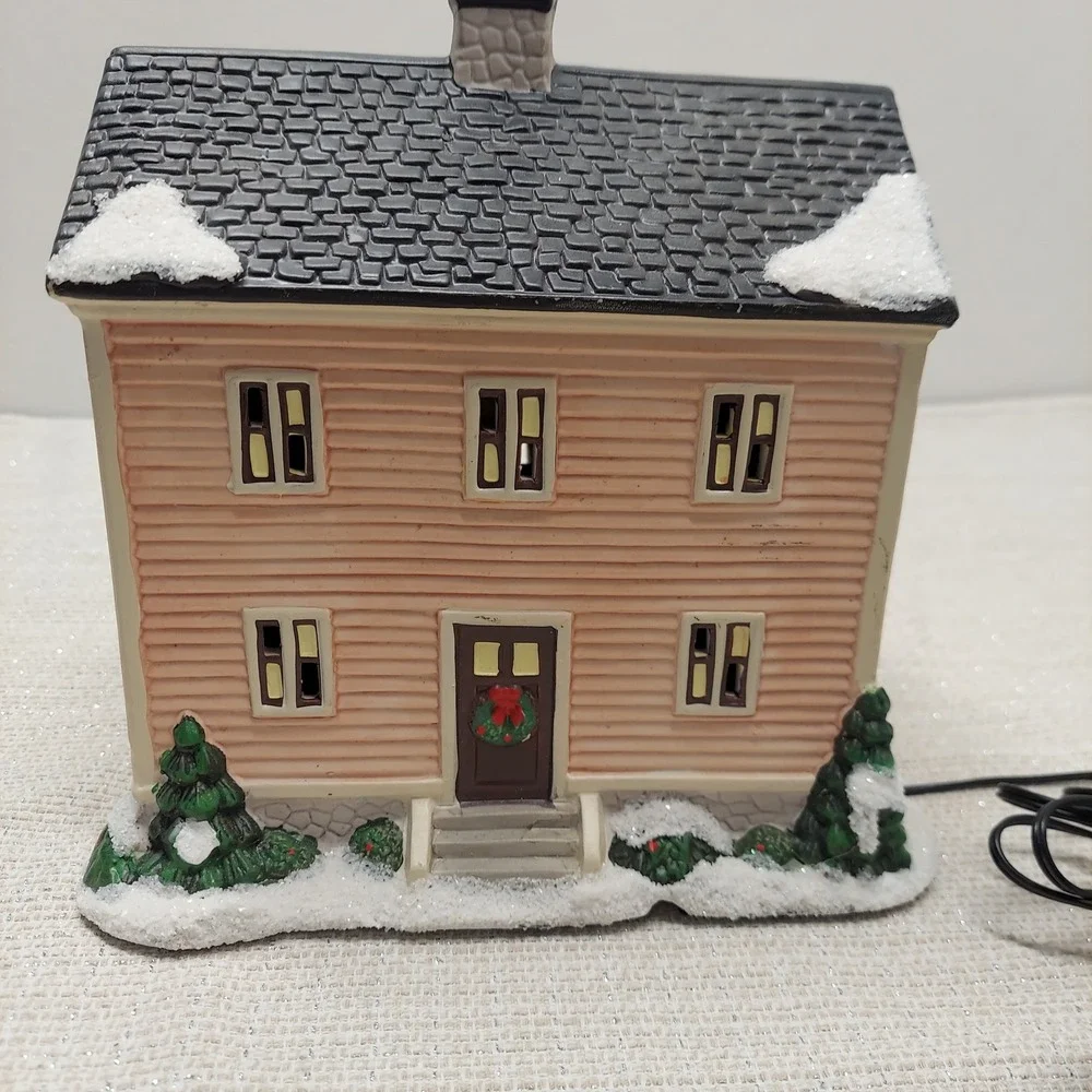 St Nicholas Square Village Collection 2013 Decorating the Tree Illuminated House